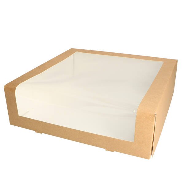 Kraft gebaksdoos - 30x30x9 (100 st)