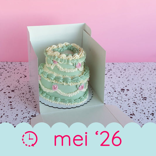 Hoge taartdoos 28x28x28 - luifel (10 st) - Cupcakedozen.nl