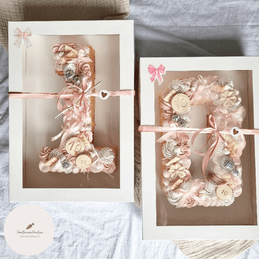 XL Cijfertaartdoos 46x32x10 - 12 cm met venster (10 st) - Cupcakedozen.nl