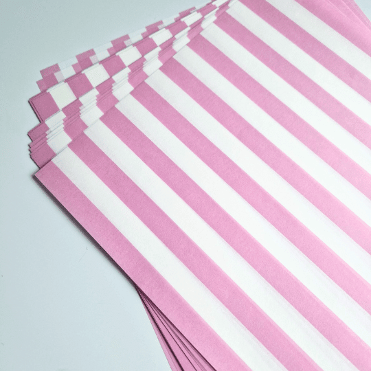 Vetvrij papier - roze strepen (100 st) - Cupcakedozen.nl