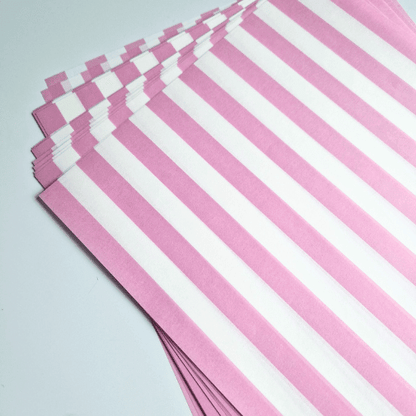 Vetvrij papier - roze strepen (100 st) - Cupcakedozen.nl