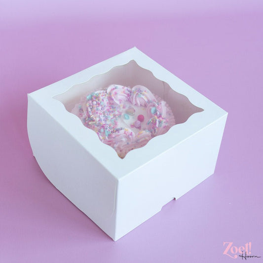 Witte taartdoos met venster - 25x25x15 (25 st.) - Cupcakedozen.nl