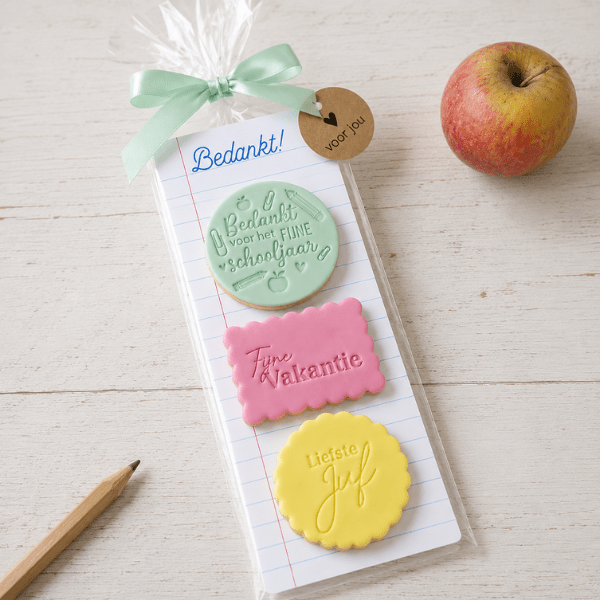 Koekstempel - Fijne vakantie - Cupcakedozen.nl