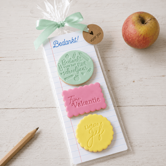 Koekstempel - Fijne vakantie - Cupcakedozen.nl