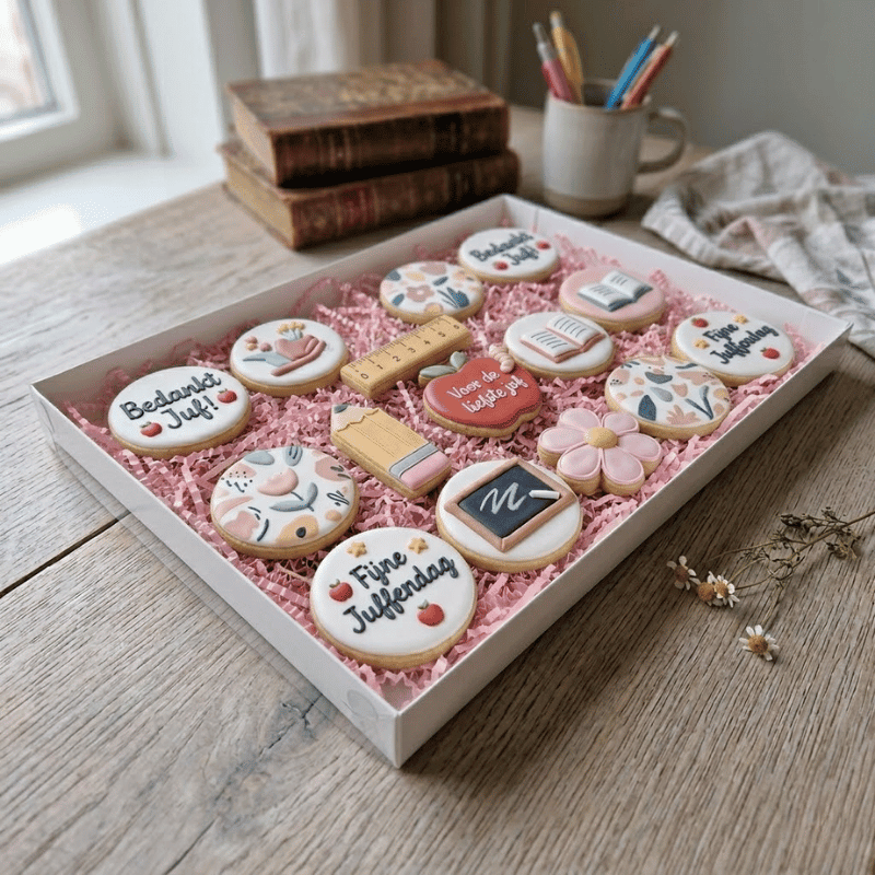Witte XL doos voor koekjes (10 st) - Cupcakedozen.nl