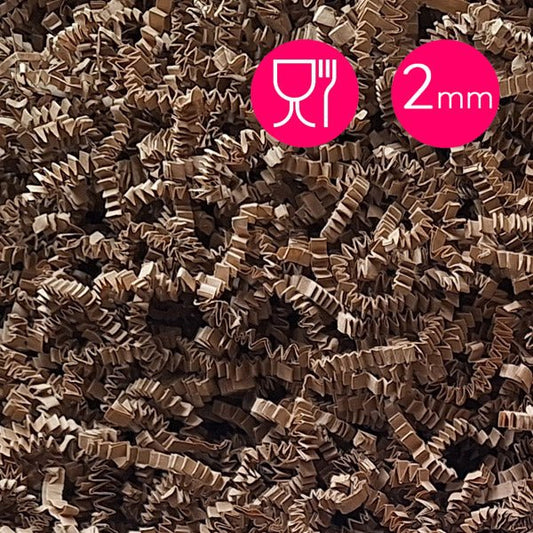 Opvulmateriaal fijn - naturel/kraft (1 kg) - Cupcakedozen.nl