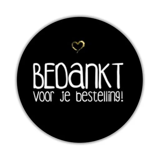 Etiket - Bedankt voor je bestelling (500 st) - Cupcakedozen.nl