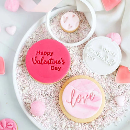 Koekstempel - Happy Valentine's Day - Cupcakedozen.nl