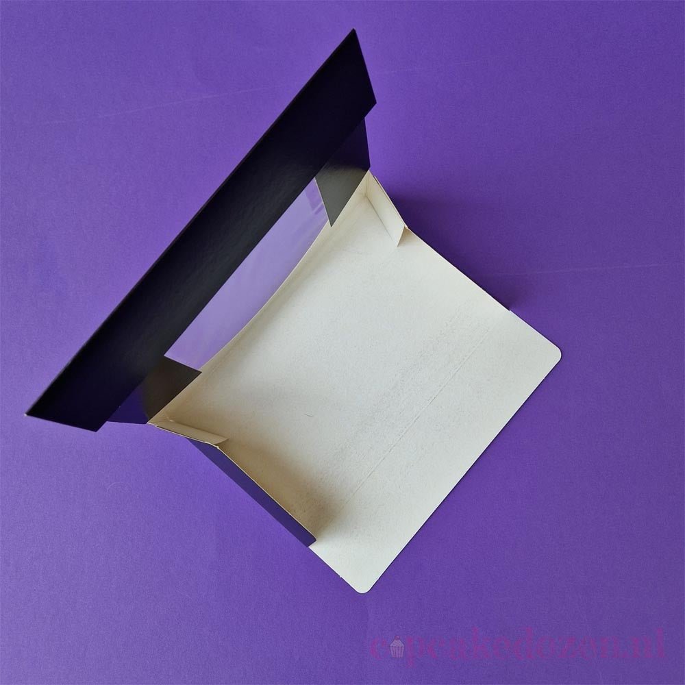 Zwarte doos voor 2 donuts (50 st.) - Cupcakedozen.nl