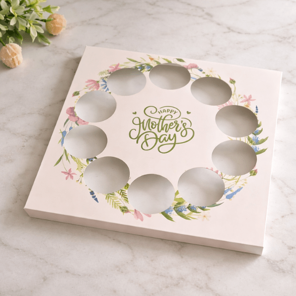 Inlegger cupcakes - Mother's Day bloemenkrans (10 st) - Cupcakedozen.nl