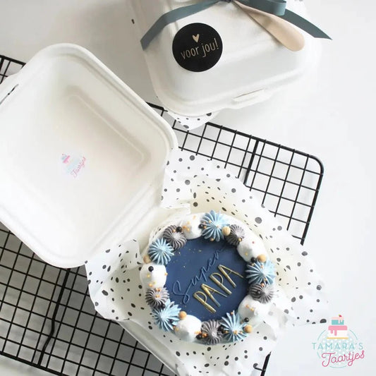 Composteerbaar bento cake doosje (50 st) - Cupcakedozen.nl