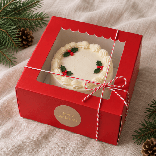Rode bento doos - luifel (25 st) - Cupcakedozen.nl