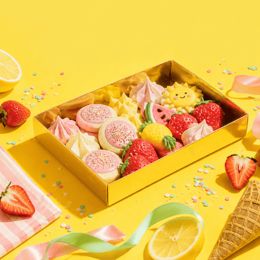 Gouden (brievenbus)doos voor koekjes (25 st.) - Cupcakedozen.nl