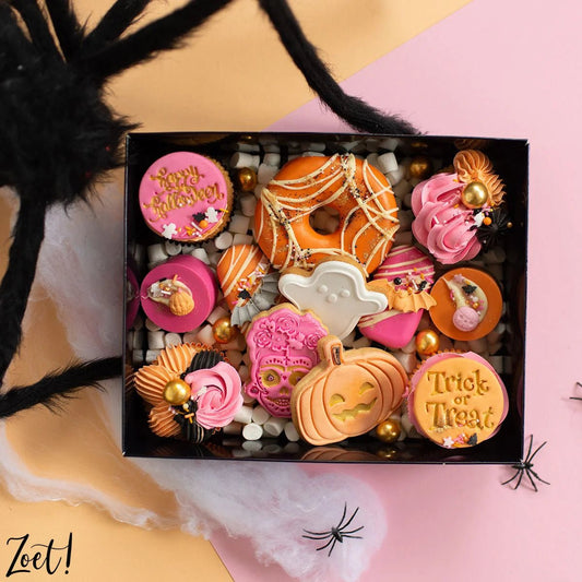 Zwarte sweet box met transparant deksel - Cupcakedozen.nl