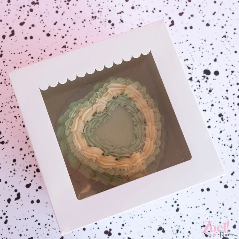 Hoge taartdoos 28x28x28 - luifel (10 st) - Cupcakedozen.nl