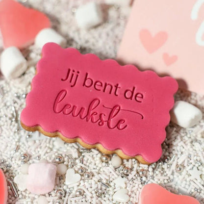 Koekstempel - Jij bent de leukste - Cupcakedozen.nl