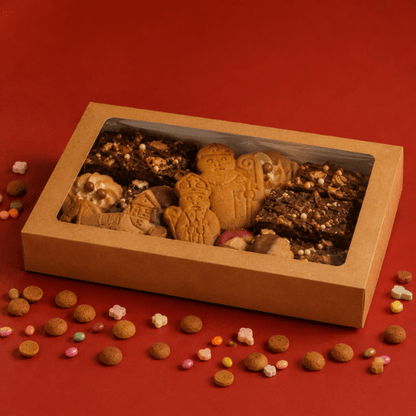 Kraft sweet box - 32x20x6 (25 st) - Cupcakedozen.nl