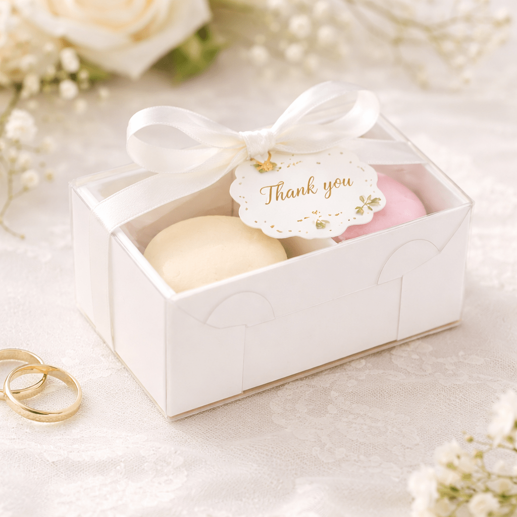 Wit doosje voor 2 macarons (10 st) - Cupcakedozen.nl