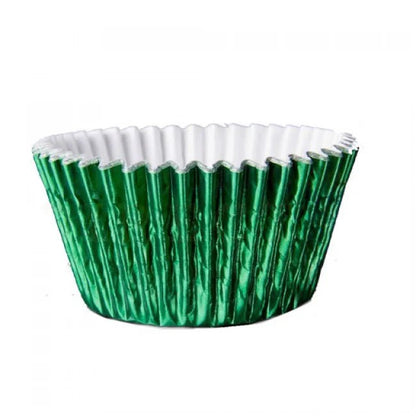 Metallic baking cups - groen (500 stuks) - Cupcakedozen.nl
