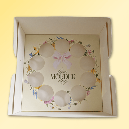 Inlegger cupcakes - Moederdag bloemenkrans (10 st) - Cupcakedozen.nl
