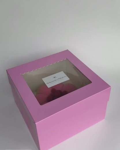 Pink tall cake box 25x25x25 - shop window (10 pcs)