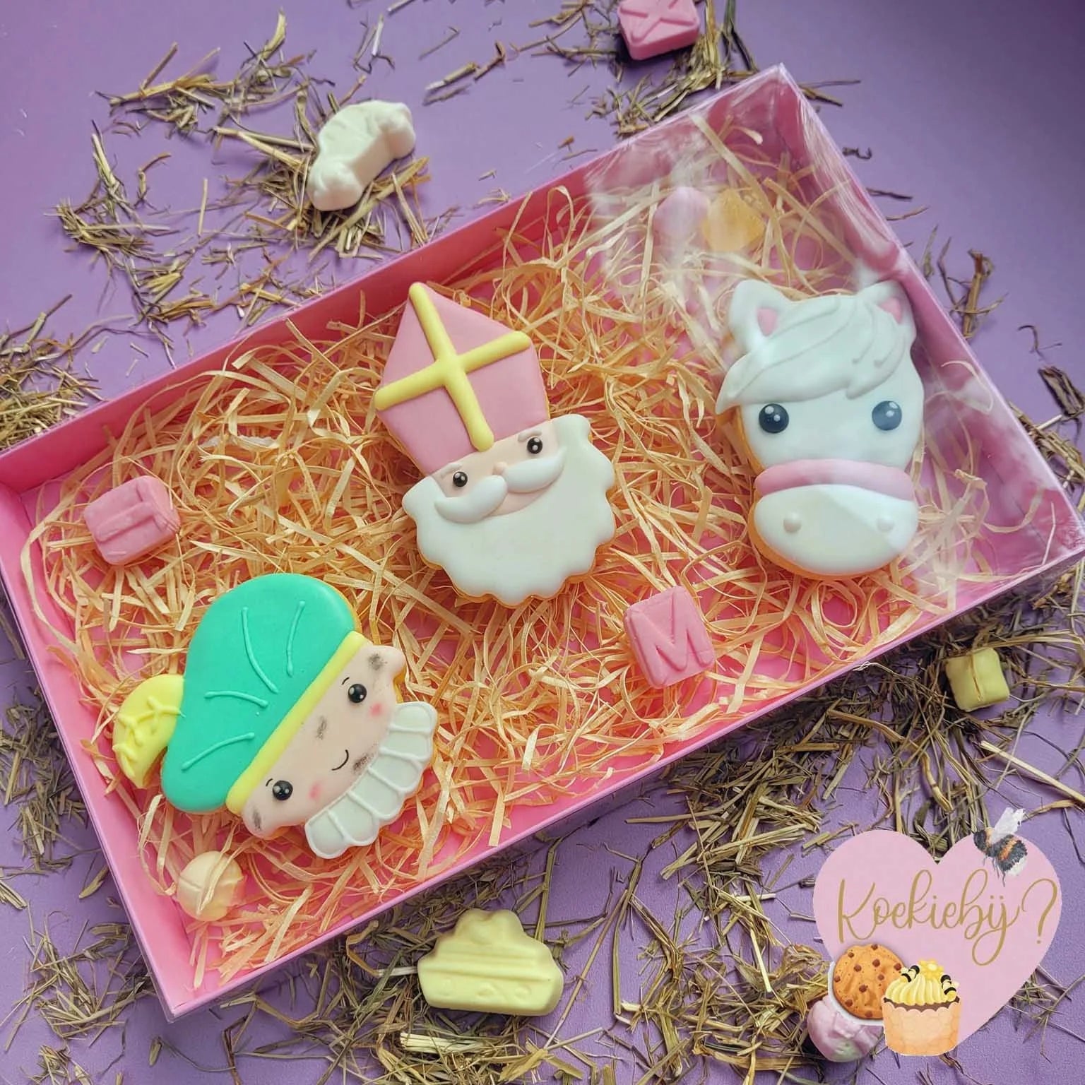 Roze (brievenbus)doos voor koekjes (10 st) - Cupcakedozen.nl