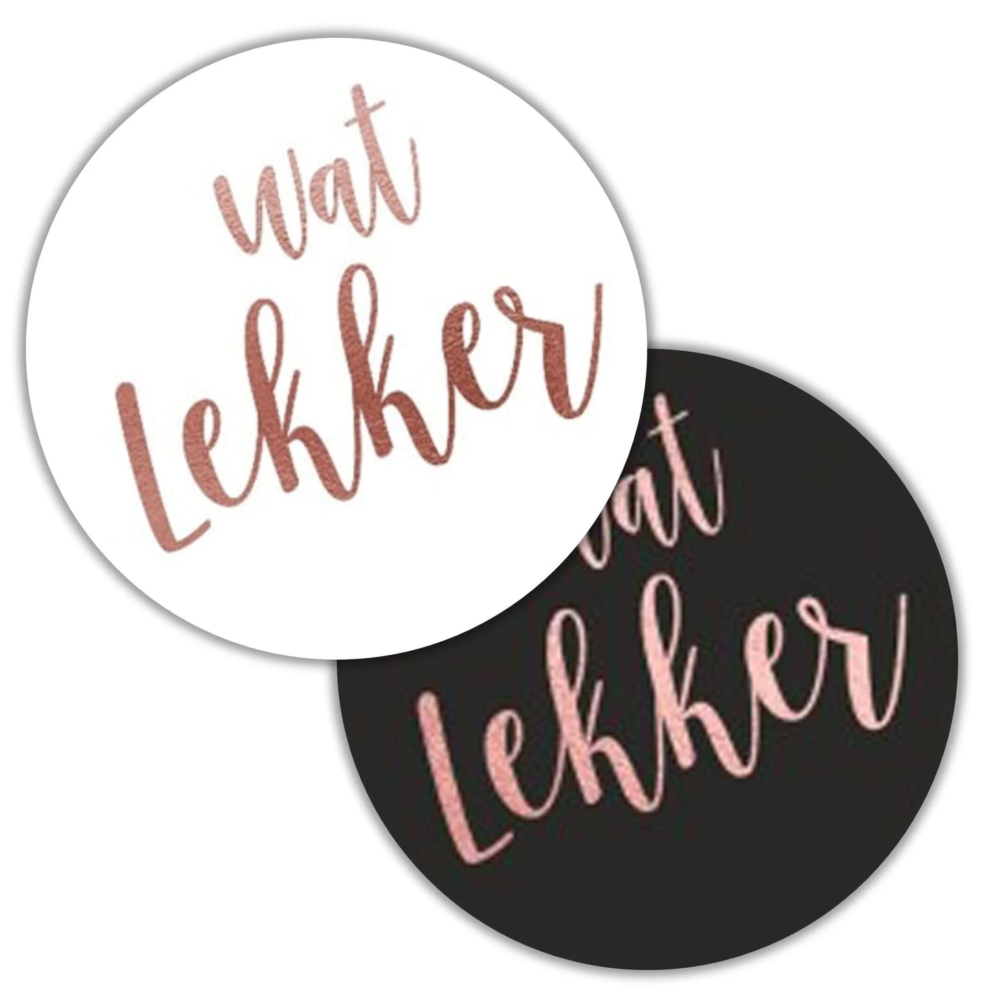 Etiket - Wat lekker (250 st) - Cupcakedozen.nl