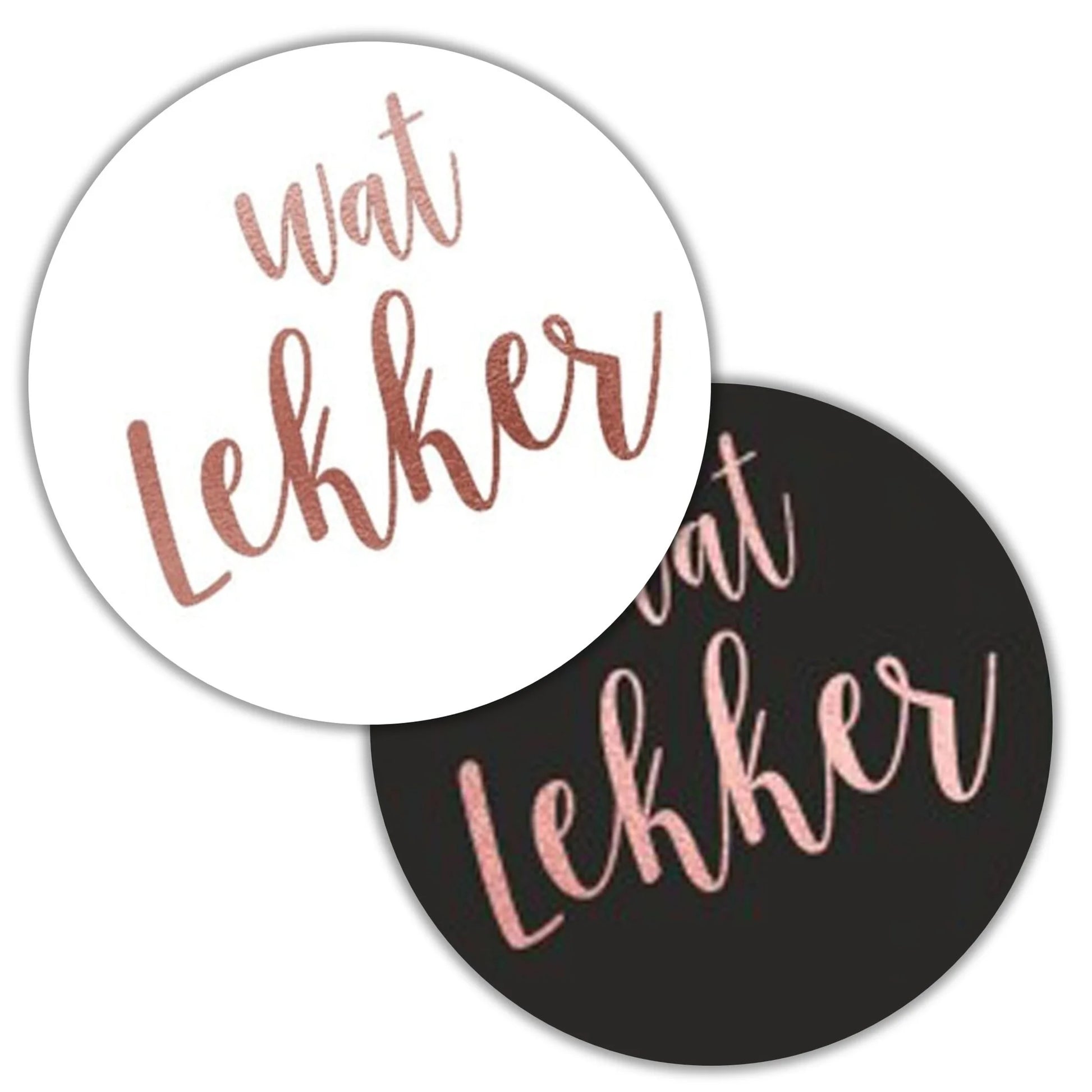 Etiket - Wat lekker (250 st) - Cupcakedozen.nl
