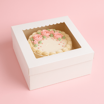 Taartdoos 30x30x15 - luifel (10 st) - Cupcakedozen.nl