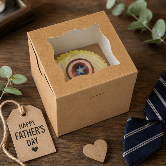 Kraft doos voor 1 cupcake (25 st) - Cupcakedozen.nl