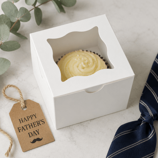 Witte doos voor 1 cupcake (25 st) - Cupcakedozen.nl