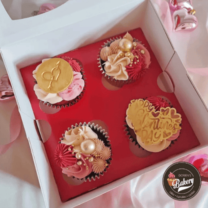 Rode doos voor 4 cupcakes (25 st.) - Cupcakedozen.nl