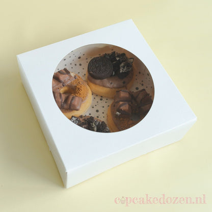 Taart doos met venster Wit 30x30x35 - Sugar Garden Taart doos met venster Wit 30x30x35 - Sugar Garden