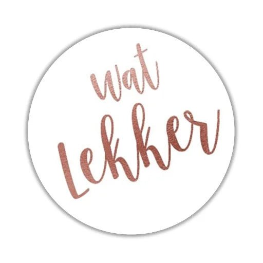 Etiket - Wat lekker (250 st) - Cupcakedozen.nl