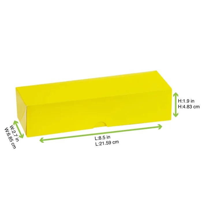 Geel macarondoosje (50 st) - Cupcakedozen.nl