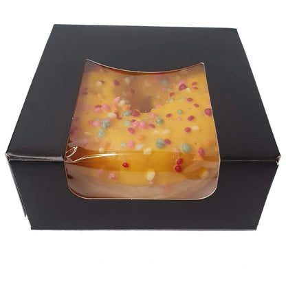Zwarte doos voor 1 donut (50 st.) - Cupcakedozen.nl