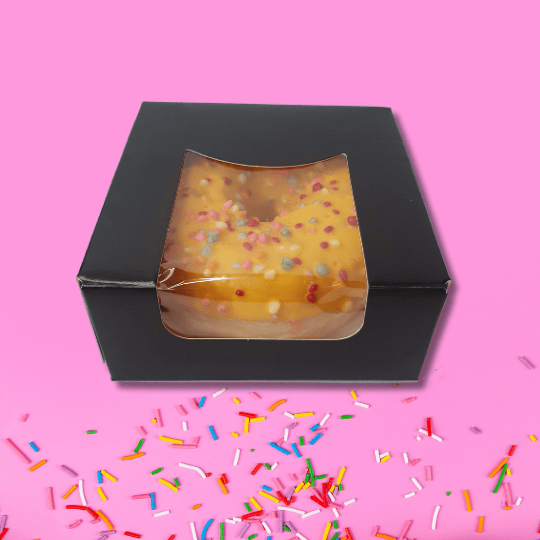 Zwarte doos voor 1 donut (50 st.) - Cupcakedozen.nl