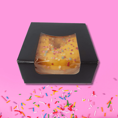 Zwarte doos voor 1 donut (50 st.) - Cupcakedozen.nl